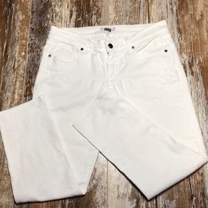 Paige optic white peg skinny jeans
